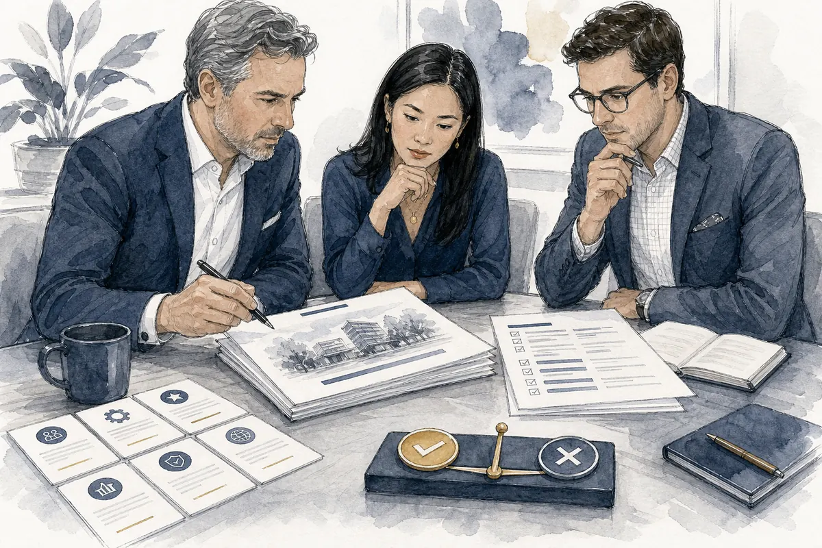 SilverShore hand-drawn illustration for defining acquisition fit