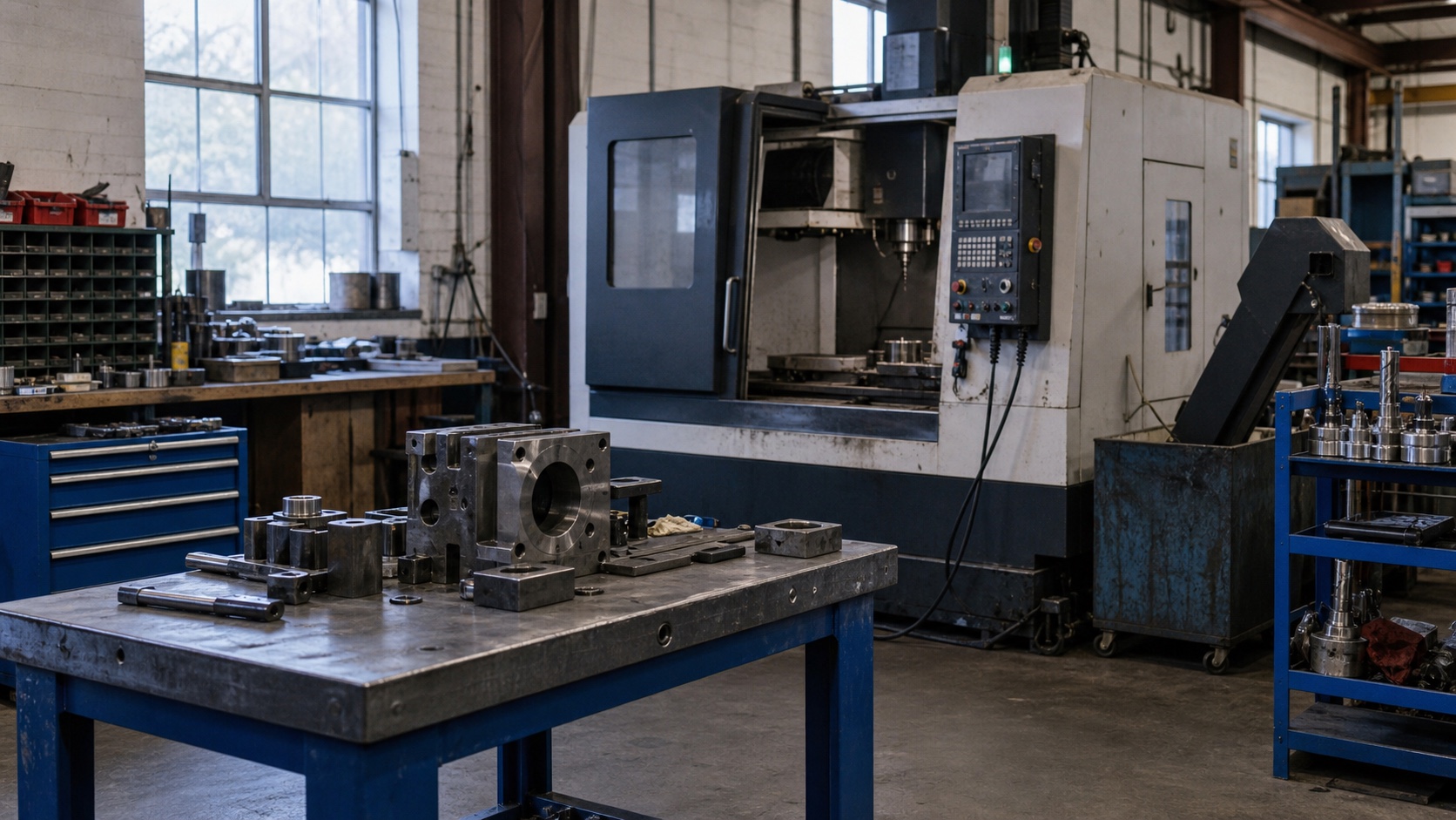 Industrial machining and hydraulic repair facility